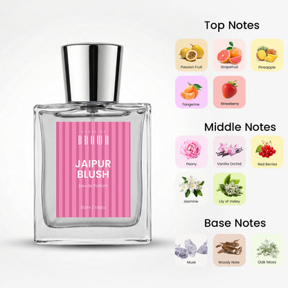 House of Brown Jaipur Blush 50 ml Perfume, Floral and Fresh Perfume notes